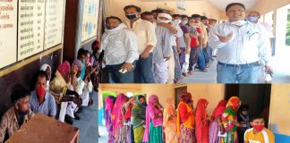 Queues at the centers for vaccination, people engaged in the campaign to defeat Corona